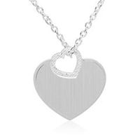 cadena corazones grabable plata 925