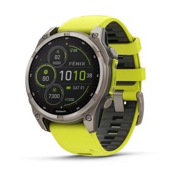 Garmin Fenix 8 GPS Wifi 47mm Pantalla táctil Sapphire Titanio Grafito-Amarillo Multideporte Resistencia 10ATM