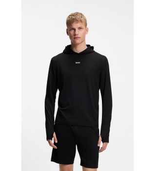 BOSS para hombre. 50564509 Sudadera SW Active HD negro (S), Casual, Deportivo, Poliéster