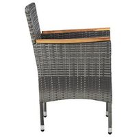 2 uds sillas de comedor de jardin  silla de exterior  sillon jardin ratan sintetico gris