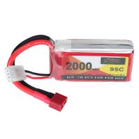 bateria lipo zop power 74v 2000mah 95c 2s con enchufe t deans para coche rc hsp rgt 18000