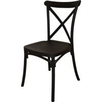 silla crossback negra polipropileno 89x43x43 eme mobiliario