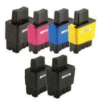 compatible multipack brother intellifax 1835 printer ink cartridges 6 pack -lc900bk