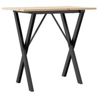 mesa de comedor  mesa de cena marco x madera maciza pino y hierro 80x50x75 cm