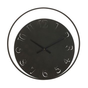 Reloj De Pared En Metal Negro Ø Cm 60x4,5