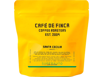Café en grano - de Finca Brasil Santa Cecilia, IPR 100 – Red Catuai, Crema avellana, Intensidad alta, Apto para Cafeteras Superautomáticas, 250 g