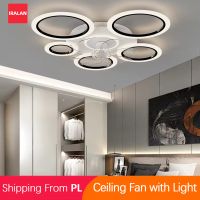 ventilador de techo con lampara acrilico inteligente de 5 aspas para decorar la sala de estar restaurante hogar con luz led
