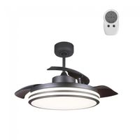 ventilador led con aspas plegables garin negro cct 35w