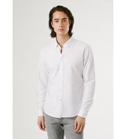 pepe jeans para hombre pm3090816 camisa cluny blanco xl casual algodon manga larga