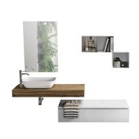 composicion bano 4 piezas astra roble mielblanco en mdf