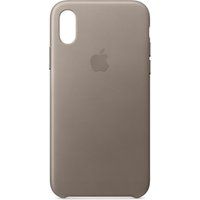 apple iphone x leather case - taupe taupe