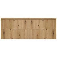 mueble de bano bajo lavabo newport con 4 cajones 160x60x40 cm - efecto roble