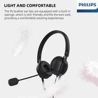 auriculares con cable philips shm2018shm2028 servicio al cliente auriculares ajustables de 35mmusb con reduccion de ruido enc y microfono
