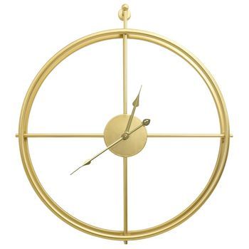Reloj De Pared De Hierro Dorado 52 Cm Vidaxl