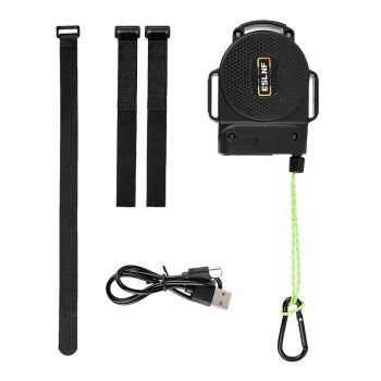 ESLNF Cuerda de remolque retráctil para bicicleta con luz trasera, cordón reflectante de 3 m con carga máxima de 130 kg,