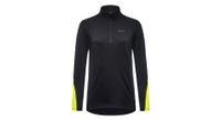 maillot de manga larga para mujer gore wear m mid zip amarillo fluorescente negro