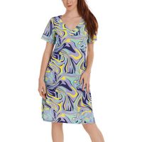 lisca vestidos vestido de verano manga corta palma para mujer