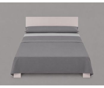 Juego de sábanas silk cama 90cm color antracita y gris