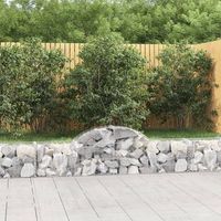 cesta de gaviones  gavion para piedras  gavion decorativo forma arco hierro galvanizado 200x30x4060 cm cfw986950