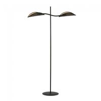 lampara de pie flik negro 2 luces
