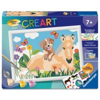 kit de pintura por numeros ravensburger creart kids caballo y perro 18 x 24 cm
