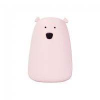 lampara de noche infantil led oso rosa