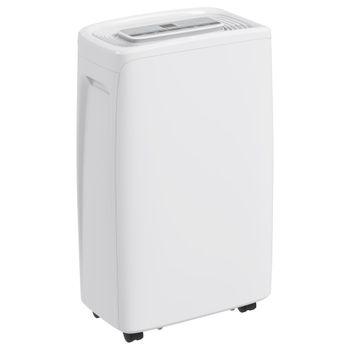 HOMCOM Deshumidificador Eléctrico 12L/Días Silencioso con 4 Modos 2 Velocidades 29x18x49 cm Blanco   Aosom España