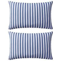 juego de 2 cojines para decoracion de jardin exterior 60 x 40 cm raya azul dec020108