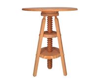 mesa giratoria en madera de pino acabado en barniz 595x595x65 cm