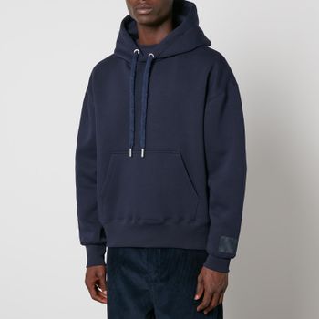 AMI Tonal Logo Cotton-Jersey Hoodie - M