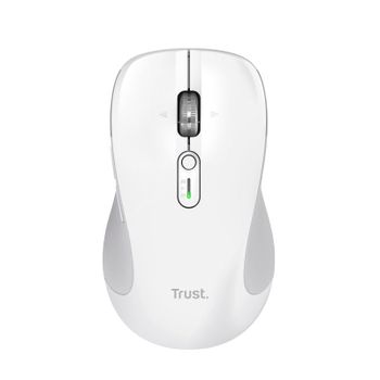 Ratón Trust 25674 Bluetooth 3200DPI Blanco Multidispositivo HyperScroll 9 Botones