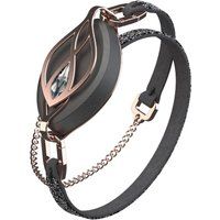 bellabeat leaf crystal fitness tracker with crystal bracelet - swarovski rose gold gold