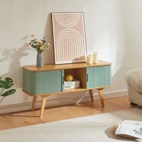 mueble de tv tysvar con 2 puertas 120x40x58 cm - bambuazul encasa