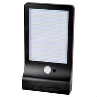 foco solar exterior aktive con sensor de movimiento 36 led 300 lumenes 11x3x19 cm negro