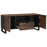gabinete para tv  muebles de salon 105x335x46 cm de madera maciza de nogal cfw66443