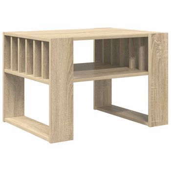 Mesa De Café - Mesa De Centro - Mesa Baja Roble Sonoma 66 X 49,5 X 45 Cm