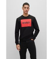 hugo para hombre 50467944 sudadera duragol negro s casual algodon manga larga sostenible