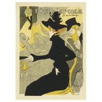 legendarte - cartel artistico vintage divan japonais - cuadro lienzo impresion digital cm 50x70