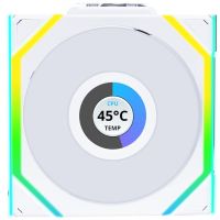 lian li uni fan sl wireless lcd 120 reverse ventilador suplementario 120mm blanco