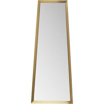 Espejo trapezoidal con marco de latón 160 x 65 cm