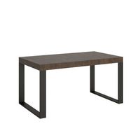 mesa extensible 90x160420 cm tecno premium estructura nogal antracita