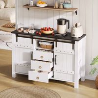 aparador con puertas y cajones - mueble de almacenamiento - mdf - blanco 120x40x80cm