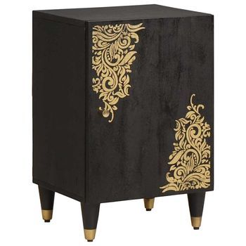 Mueble De Cuarto De Baño Con Puerta Negro 38 X 33 X 58 Cm Vidaxl