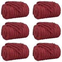 mantitas de sofa 6 uds rojo burdeos 270 x 240 cm 1031 kg lana vidaxl