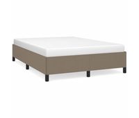 estructura de cama de tela gris taupe 140x190 cm