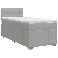 cama tapizada 200x90x88 cm tejido - gris
