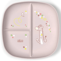 chicco plato con compartimentos rosa 12m