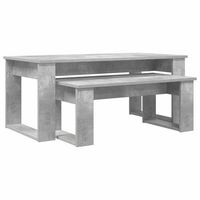 juego de mesas de centro 2 pcs gris concreto 100 x 50 x 42 cm vidaxl