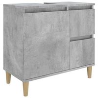 armario de bano  mueble bano madera contrachapada gris hormigon 65x33x60 cm