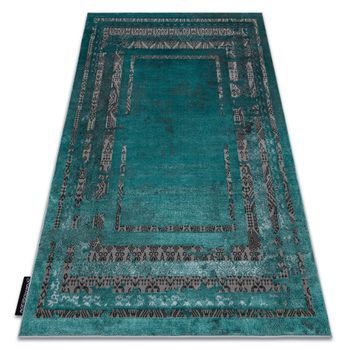 Alfombra De Luxe Moderna 1516 Marco Vintage - Structural Verde / Antra 140x190 Cm